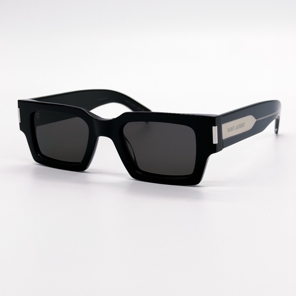 NEW SAINT LAURENT SL572 001 SQUARE UNISEX SUNGLASSES SL 572 001 BLACK EYEWEAR - Picture 1 of 11